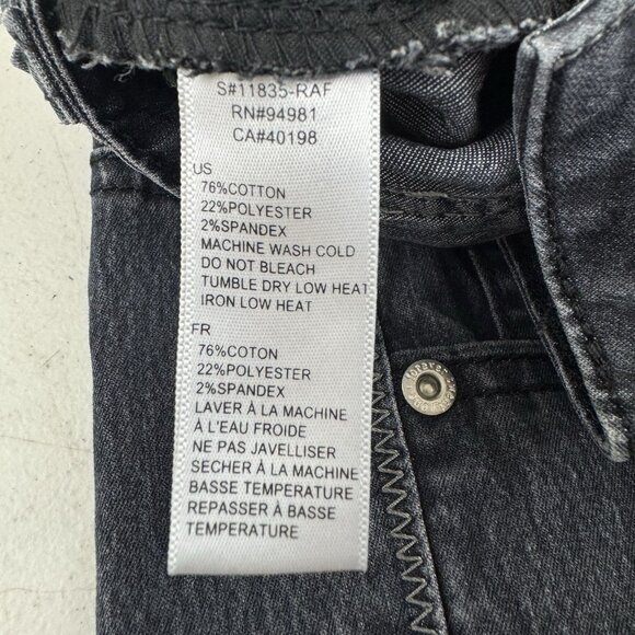 FOREVER 21 Women's Black Wash Low Rise Jeans Size 25 Straight Leg Stretch - Picture 7 of 11